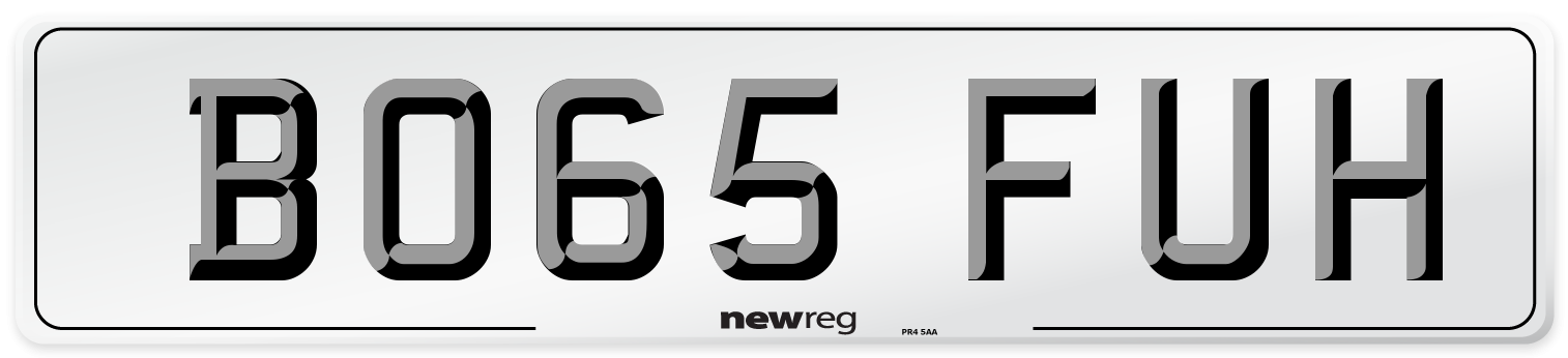 BO65 FUH Number Plate from New Reg